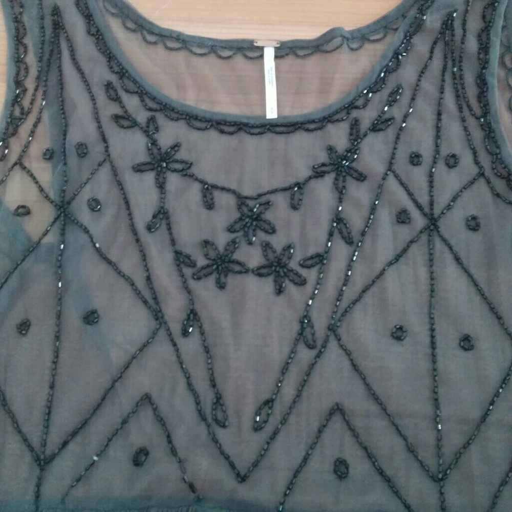 FP Beaded Slip Dress Starry Night